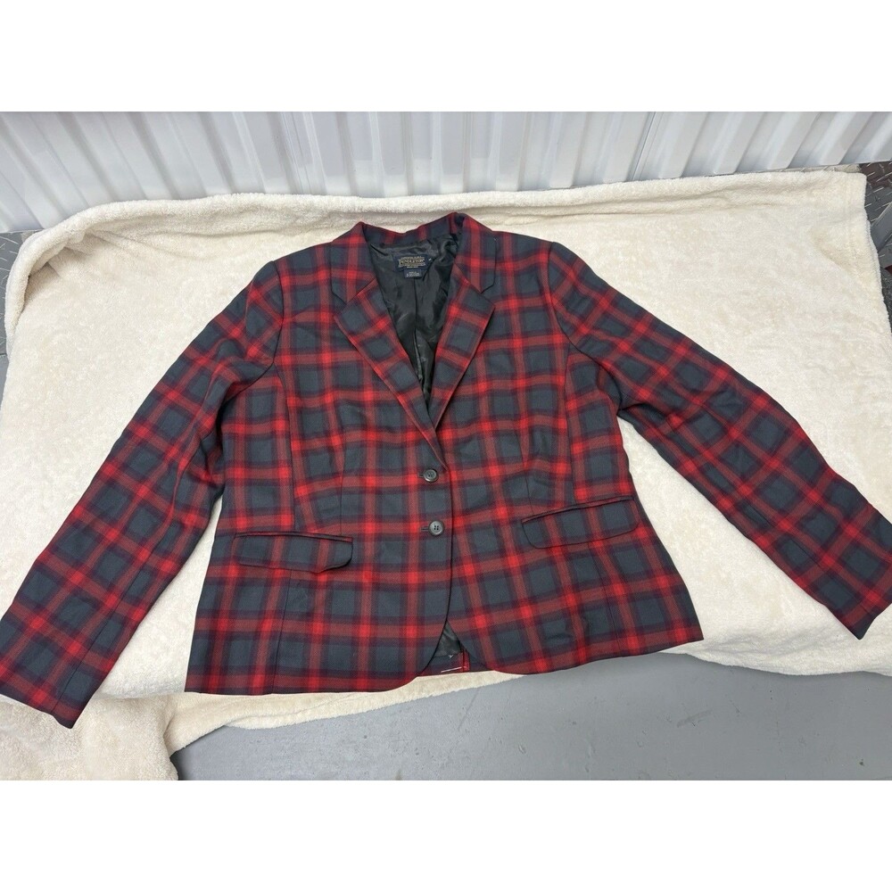 Pendleton Women's Vintage Wool Blazer Size 18 Plaid